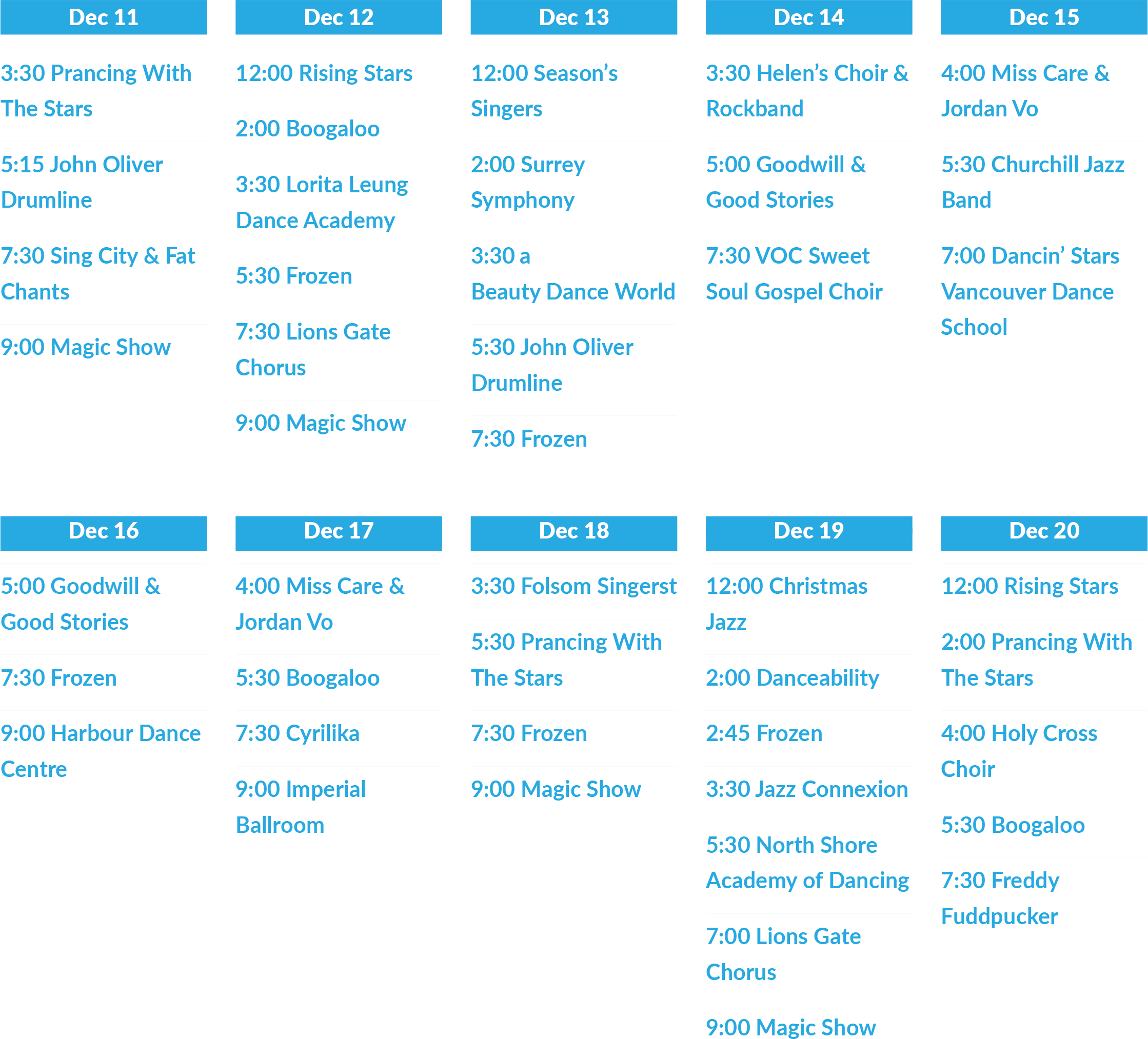 Event-Schedule